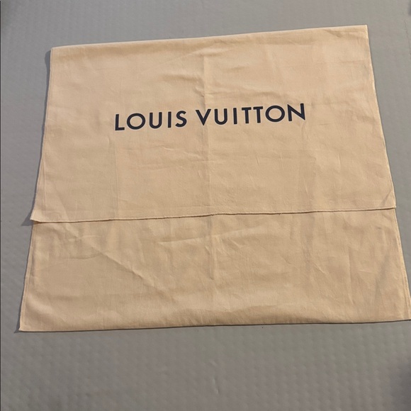 New Louis Vuitton Tan Logo Flap Dust Bag